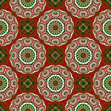 Noel seamless modeli. Yeşil, kırmızı ve beyaz renkler. Şunları yapabilirsiniz