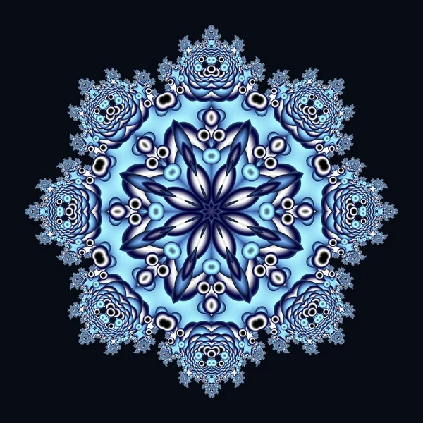 Fantastische opengewerkte patroon in de vorm van sneeuw of lace napk — Stockfoto