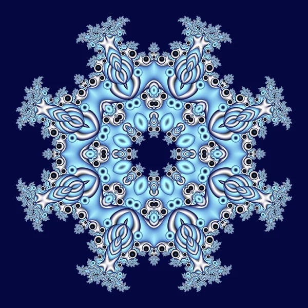 Fantastische opengewerkte patroon in de vorm van sneeuw of lace napk — Stockfoto
