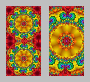 Cep telefonu kapağında fraktal tasarımlı güzel desenler var.