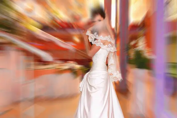 Düğün. Radyal zum bulanıklaştırma filtresi uygulanmış, defocusing efekti zekâ — Stok fotoğraf