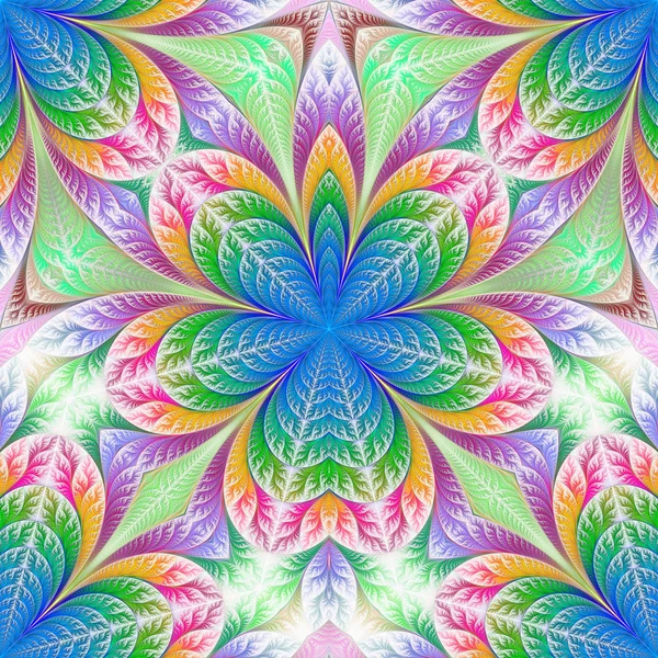 Padrão de flor em design fractal. Obra de arte para design criativo, um — Fotografia de Stock