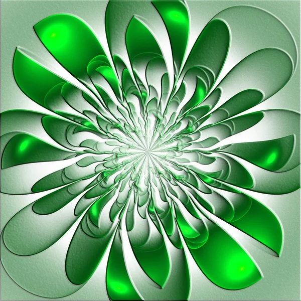 Prachtige weelderige fractal bloem met reliëfeffect. Artwork voor — Stockfoto