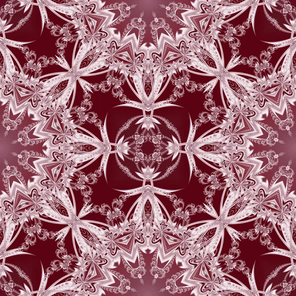 Seamless pattern with floral circle ornament. You can use it for — Stockfoto