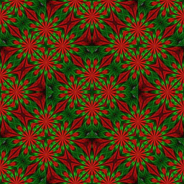 Vitray pencere stili güzel sorunsuz çiçek deseni.