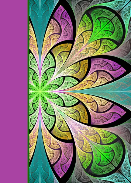 Notebook cover met mooi patroon in fractal design. — Stockfoto