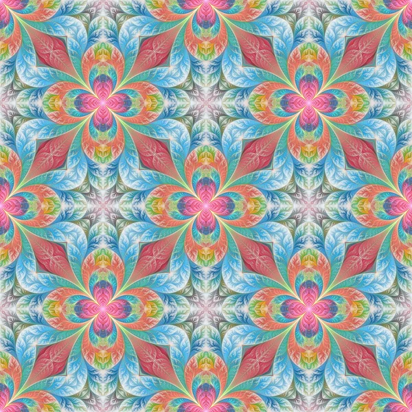 Magnifique motif de fleurs sans couture dans un design fractal. Création pour — Photo