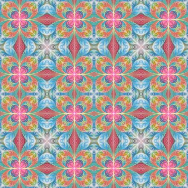 Fraktal tasarım güzel sorunsuz çiçek deseni. Sanat için