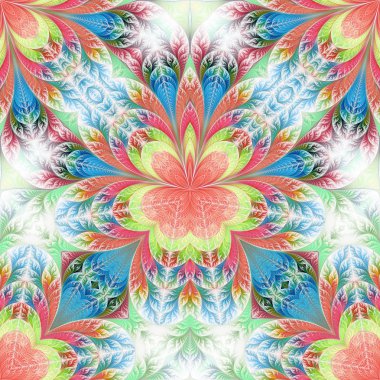 Fraktal tasarım çiçek deseni. Yaratıcı tasarım, sanat bir