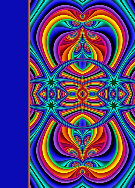 Portada de cuaderno con hermoso patrón en diseño fractal. —  Fotos de Stock