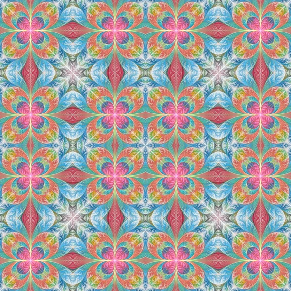 Fraktal tasarım güzel sorunsuz çiçek deseni. Sanat için