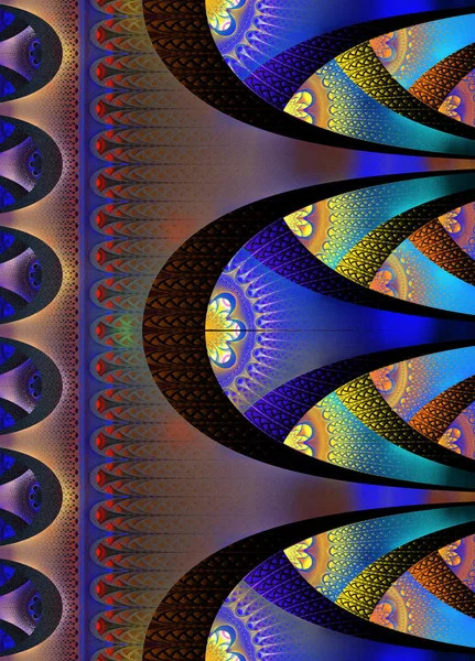 Notebook cover met mooi patroon in fractal design. — Stockfoto