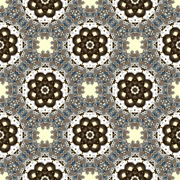 Seamless pattern with spiral and circle ornament. You can use it — Stock Photo, Image