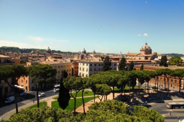 Rome, İtalya - Apri 11, 2016: Görünüm natio balkon