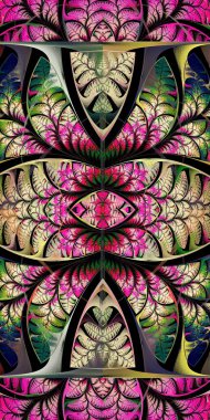 Çok renkli desen yaprak. Koleksiyon - ağaç bitki örtüsü. Y