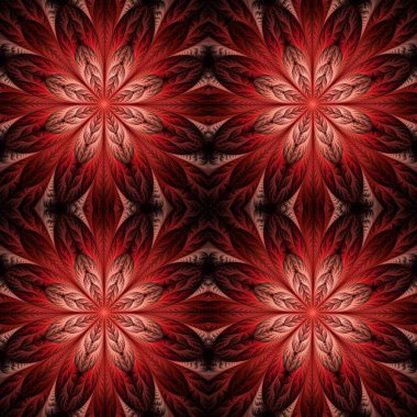 Fraktal tasarım güzel sorunsuz çiçek deseni. Sanat için