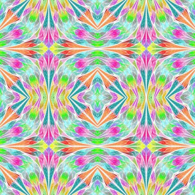 Vitray pencere stili çok renkli çiçek desenli. Sen c