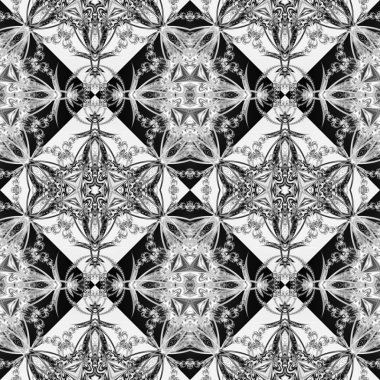 Çiçek daire ve kare süsleme ile iki tonlu seamless modeli