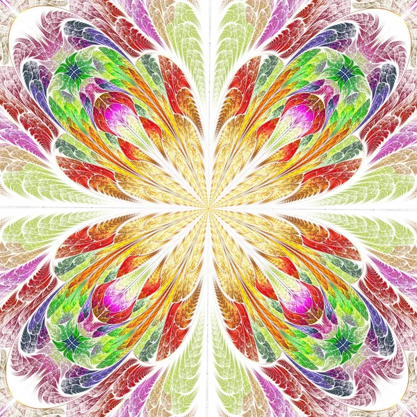 Patrón de flores multicolores en estilo vitral. Usted c — Foto de Stock