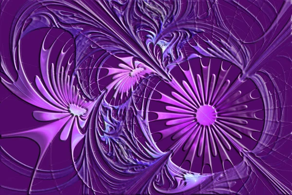 Kwiat tło w fractal design z efekt uwypuklenia. Artwor — Zdjęcie stockowe