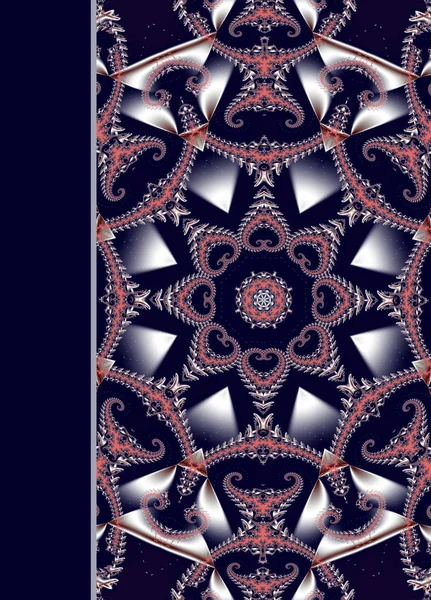 Notebook cover with beautiful spiral pattern in fractal design.