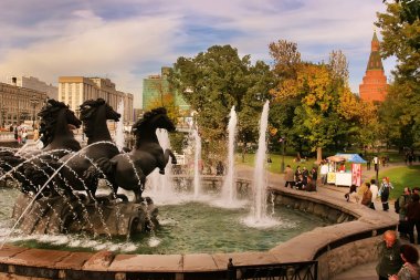 Moskova, Rusya - 18 Eylül 2017: Çeşme Four Seasons'ta th