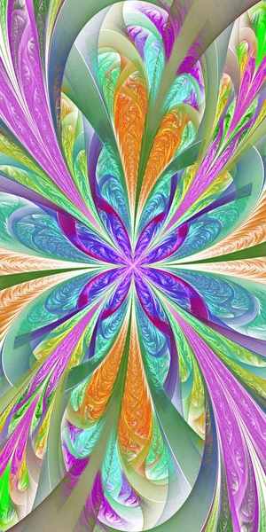 Όμορφη πολύχρωμα fractal λουλούδι. Συλλογή - ψυχρός patte — Φωτογραφία Αρχείου