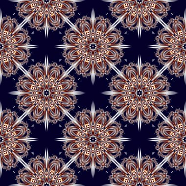 Çiçek daire süsleme ile Seamless modeli. Sen-ebilmek kullanma o için