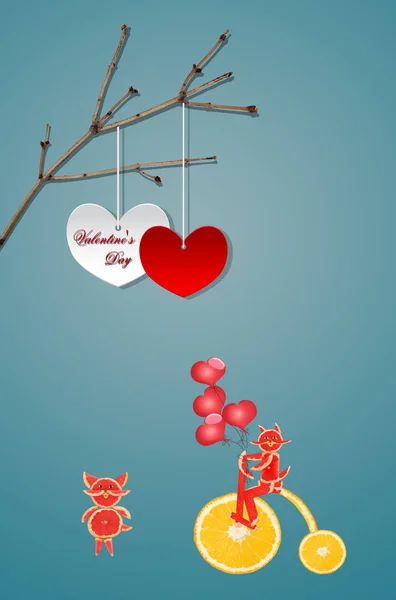 Kreative valentiner koncept foto. Hjerte symbol på kærlighed eller datin - Stock-foto
