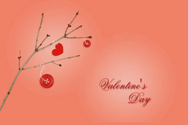 Foto creativa di concetto di San Valentino. Cuore rosso simbolo di amore o d — Foto Stock