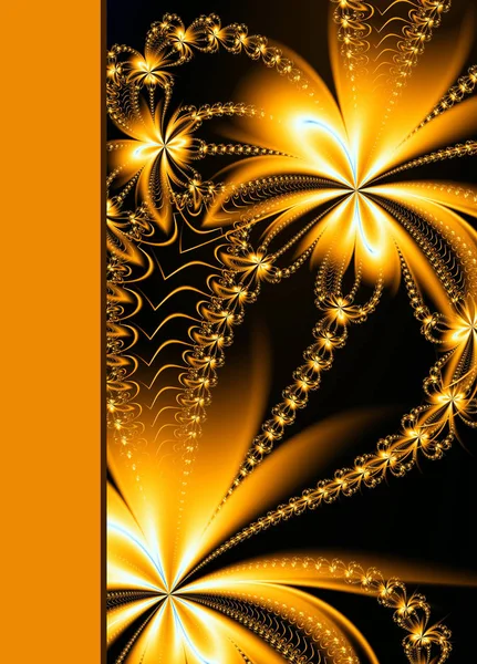 Capa de caderno com belo padrão em design fractal. — Fotografia de Stock