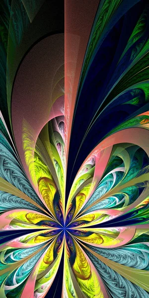 Beautiful multicolored fractal flower. Collection - frosty patte — Stock Photo, Image