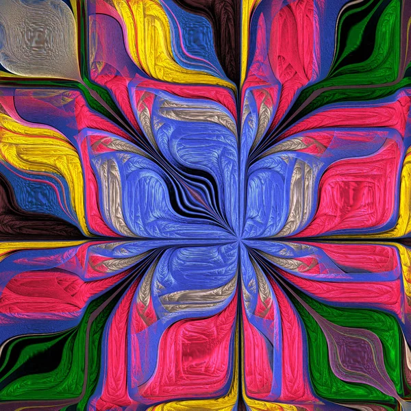 Flor estilizada abstrata multicolorida. Arte moderna. Obra para c — Fotografia de Stock