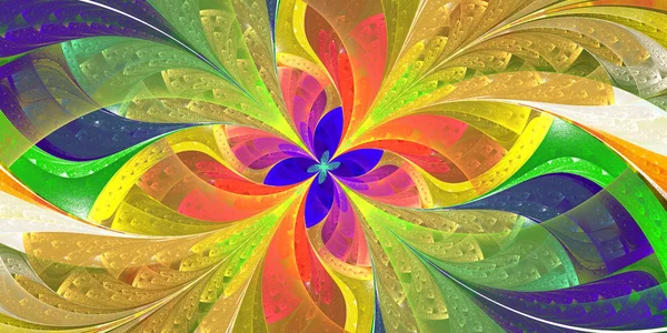 Multicolored floral pattern in stained-glass window style. You c — Stock Photo, Image