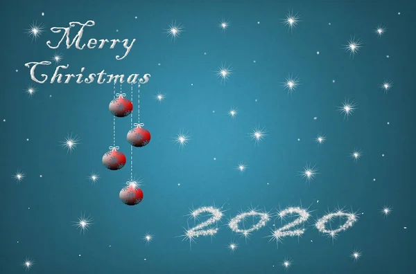 Feliz Navidad y Feliz Año Nuevo, tarjeta de invierno 2020 concepto — Foto de Stock