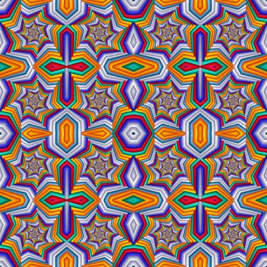 Çok renkli Seamless soyut şenlikli canlı modeli. Kiremitli etnik