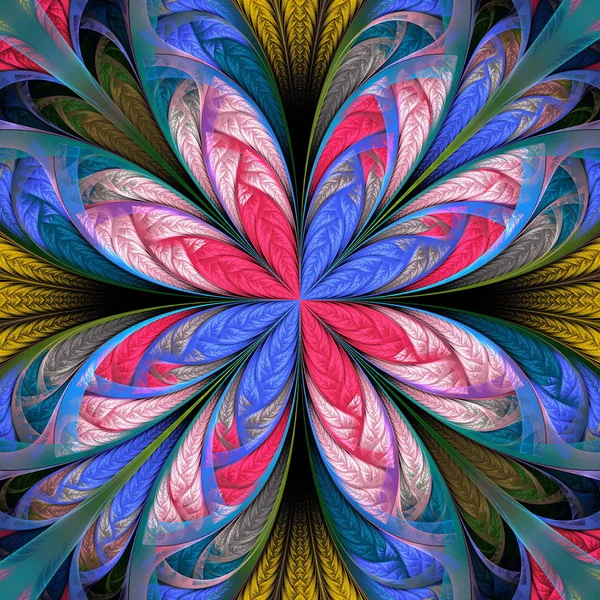 Beautiful multicolored flower pattern. You can use it for staine — Stock Photo, Image