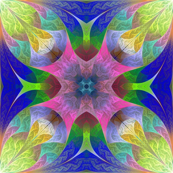 Patrón de flores multicolores en estilo mosaico. Se puede utilizar para — Foto de Stock