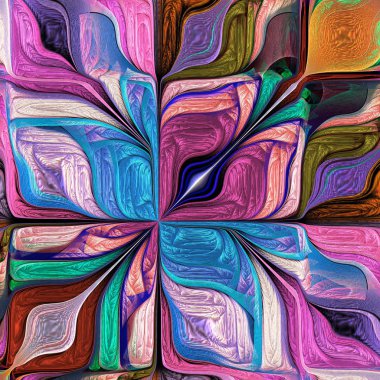 Çok renkli Soyut Şekil Çiçek. Modern sanat. Kullanabilirsin.