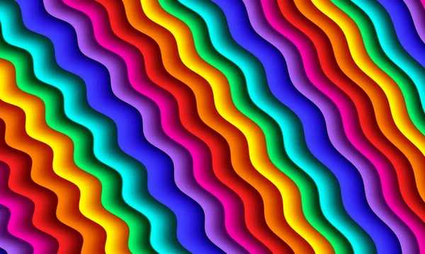 Bright rainbow wavy abstract background. Artwork for creative de — Stock Photo, Image