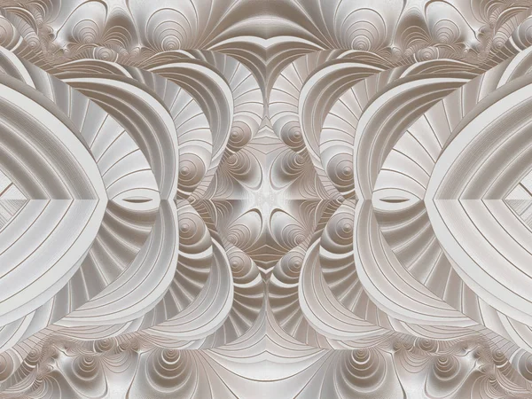 Patrón fractal en el estilo de bajorrelieve de estuco en un ston gris — Foto de Stock