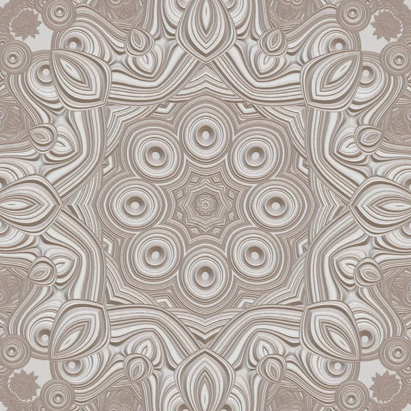 Fractal pattern in the style of stucco bas-relief on a gray ston — Stock Photo, Image