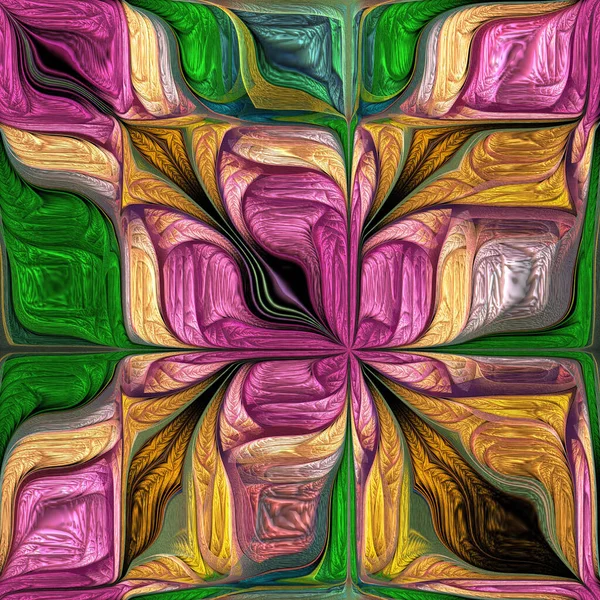 五彩缤纷的抽象花柱 现代艺术 你可以用它来做彩色玻璃窗 马赛克 笔记本封面 电话箱 明信片 用于设计 艺术的艺术品 — 图库照片
