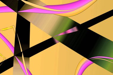 Renkli gradyan ile akıcı soyut arkaplan. Parlayan eğri büğrü renkli çizimler. Organik şekiller. Yeşil, Turuncu, Mor. Yaratıcı tasarım için sanat.