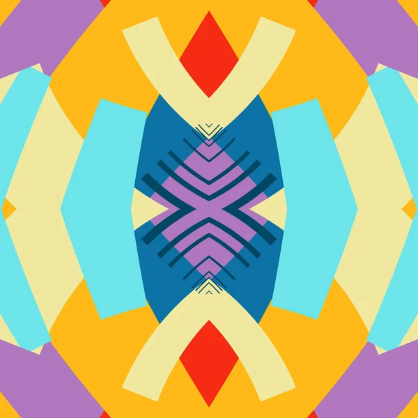 Абстрактный Плоский Геометрический Изогнутый Цветовой Узор Стиль Ретро Шаблон Веб — стоковое фото
