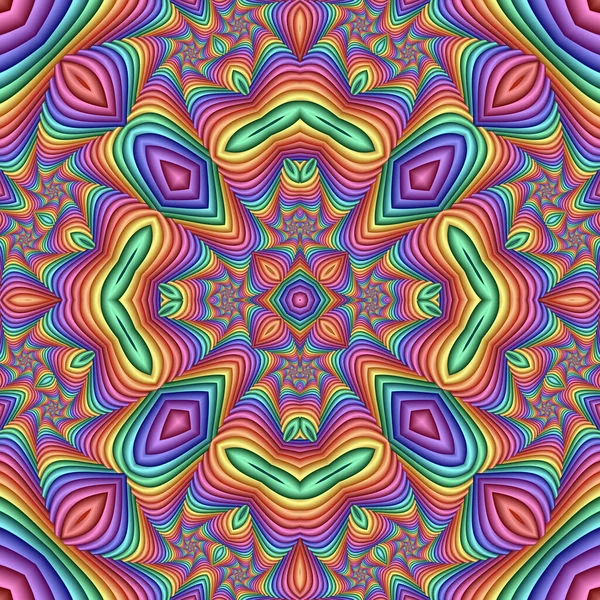 Meerkleurig Naadloos Abstract Feestelijk Pastelpatroon Tegel Etnisch Patroon Geometrische Reliëf — Stockfoto