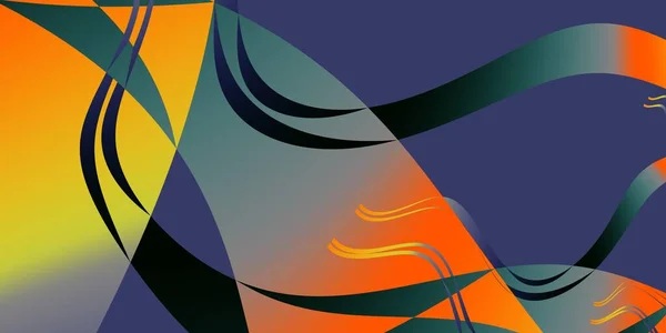 Fließender Abstrakter Hintergrund Mit Buntem Farbverlauf Glänzende Krumme Mehrfarbige Illustration — Stockfoto