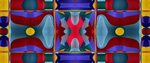 Стилізована Керамічна Плитка Багатобарвний Мозаїчний Орнамент Відмінний Сучасний Візерунок Керамічний — стокове фото