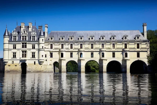 Romantic view Chenonceau castle Royalty Free Stock Images