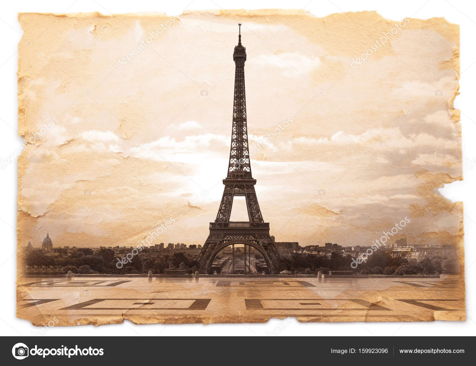 Postcard of Eiffel Tower Stock Photo by ©Photobeps 159923096